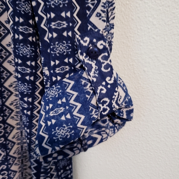 Anthropology M semi sheer print blouse - Picture 9 of 9